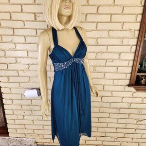 Euc City Triangle Womens/Juniors Blue/Green Formal/Date Night Dress Small